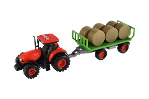 Zabawka traktorek Zetor+przyczepa siano