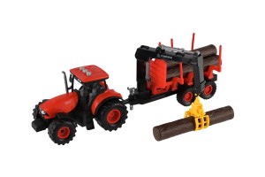 Zabawka traktorek Zetor+przyczepa leśna
